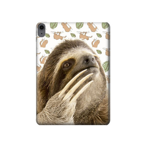 W3559 Sloth Pattern Tablet Hard Case For iPad Air (2022, 2020), Air 11 (2024), Pro 11 (2022)