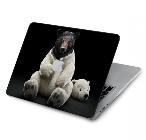 W0878 Black Bear Hard Case Cover For MacBook Air 13″ (2022,2024) - A2681, A3113