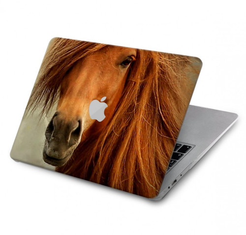 W1595 Beautiful Brown Horse Hard Case Cover For MacBook Air 13″ (2022,2024) - A2681, A3113