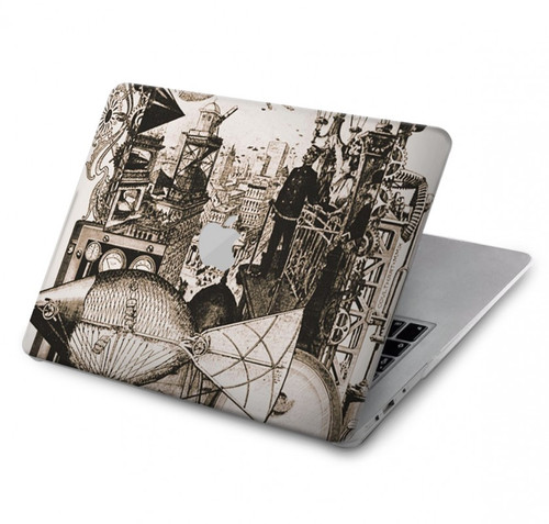 W1681 Steampunk Drawing Hard Case Cover For MacBook Air 13″ (2022,2024) - A2681, A3113