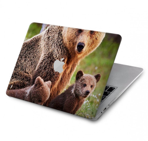 W3558 Bear Family Hard Case Cover For MacBook Air 13″ (2022,2024) - A2681, A3113