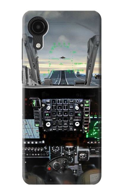 W2435 Fighter Jet Aircraft Cockpit Hard Case and Leather Flip Case For Samsung Galaxy A03 Core