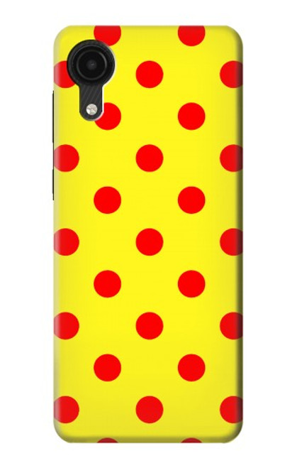 W3526 Red Spot Polka Dot Hard Case and Leather Flip Case For Samsung Galaxy A03 Core
