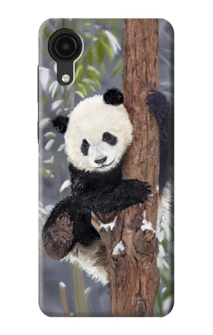 W3793 Cute Baby Panda Snow Painting Hard Case and Leather Flip Case For Samsung Galaxy A03 Core
