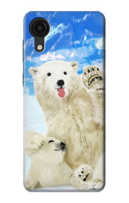 W3794 Arctic Polar Bear and Seal Paint Hard Case and Leather Flip Case For Samsung Galaxy A03 Core