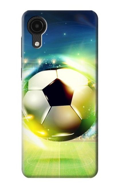 W3844 Glowing Football Soccer Ball Hard Case and Leather Flip Case For Samsung Galaxy A03 Core