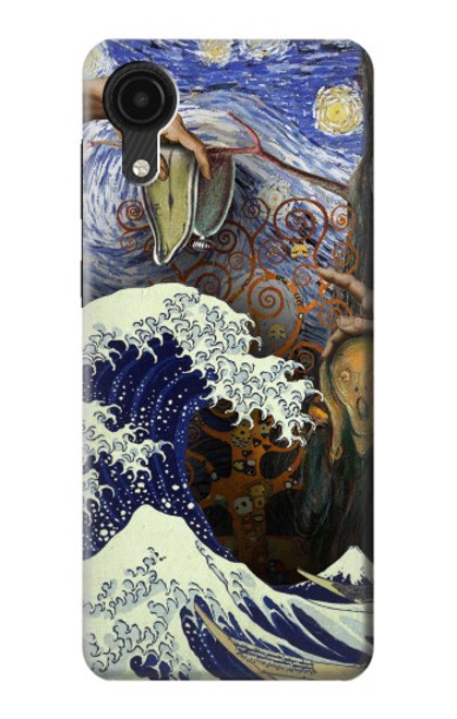 W3851 World of Art Van Gogh Hokusai Da Vinci Hard Case and Leather Flip Case For Samsung Galaxy A03 Core
