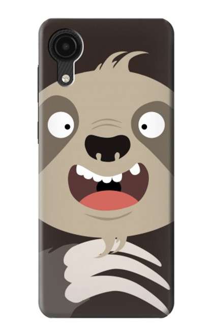 W3855 Sloth Face Cartoon Hard Case and Leather Flip Case For Samsung Galaxy A03 Core