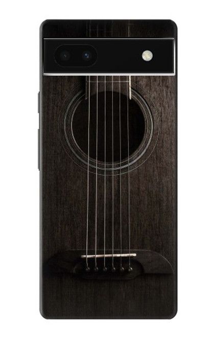 W3834 Old Woods Black Guitar Hard Case and Leather Flip Case For Google Pixel 6a