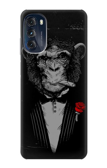 W3167 Funny Monkey God Father Hard Case and Leather Flip Case For Motorola Moto G (2022)