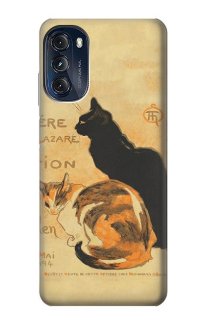 W3229 Vintage Cat Poster Hard Case and Leather Flip Case For Motorola Moto G (2022)