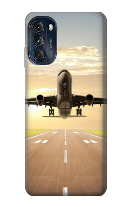 W3837 Airplane Take off Sunrise Hard Case and Leather Flip Case For Motorola Moto G (2022)