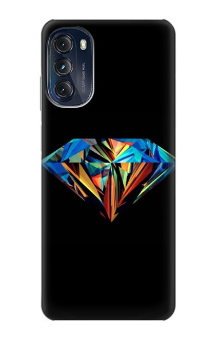 W3842 Abstract Colorful Diamond Hard Case and Leather Flip Case For Motorola Moto G (2022)