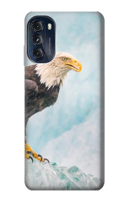 W3843 Bald Eagle On Ice Hard Case and Leather Flip Case For Motorola Moto G (2022)