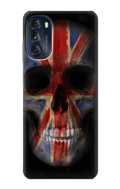 W3848 United Kingdom Flag Skull Hard Case and Leather Flip Case For Motorola Moto G (2022)