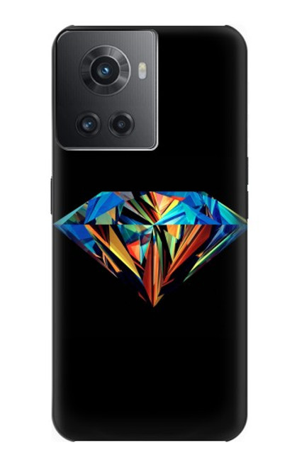 W3842 Abstract Colorful Diamond Hard Case and Leather Flip Case For OnePlus Ace
