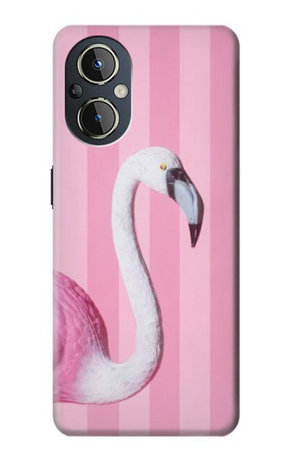 W3805 Flamingo Pink Pastel Hard Case and Leather Flip Case For OnePlus Nord N20 5G