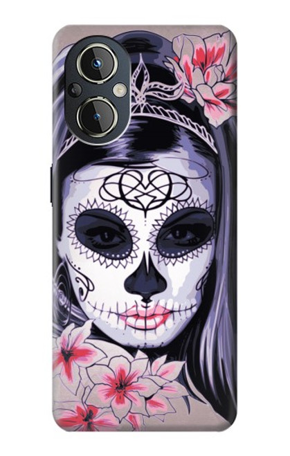 W3821 Sugar Skull Steam Punk Girl Gothic Hard Case and Leather Flip Case For OnePlus Nord N20 5G