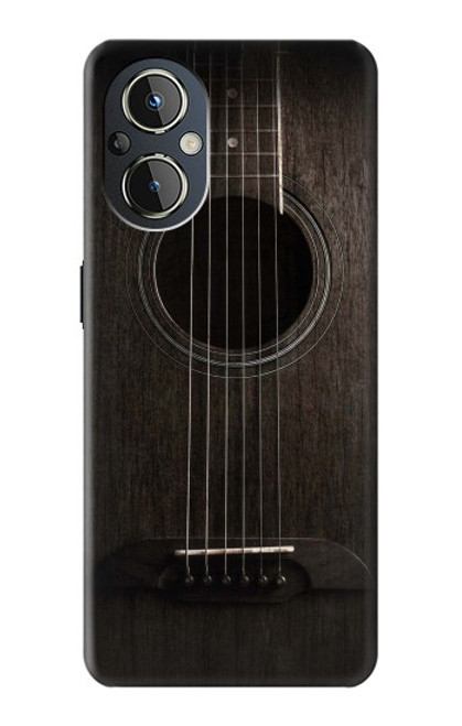 W3834 Old Woods Black Guitar Hard Case and Leather Flip Case For OnePlus Nord N20 5G