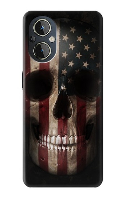 W3850 American Flag Skull Hard Case and Leather Flip Case For OnePlus Nord N20 5G