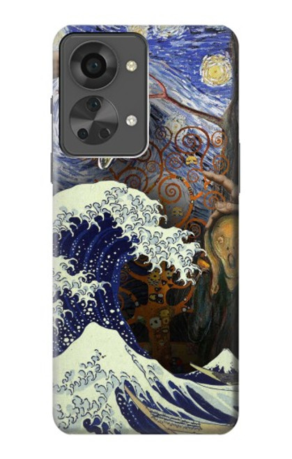 W3851 World of Art Van Gogh Hokusai Da Vinci Hard Case and Leather Flip Case For OnePlus Nord 2T
