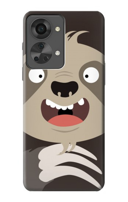 W3855 Sloth Face Cartoon Hard Case and Leather Flip Case For OnePlus Nord 2T