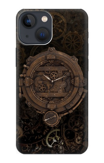 W3902 Steampunk Clock Gear Hard Case and Leather Flip Case For iPhone 13