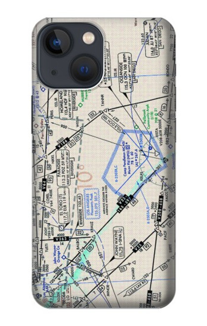 W3882 Flying Enroute Chart Hard Case and Leather Flip Case For iPhone 13 mini