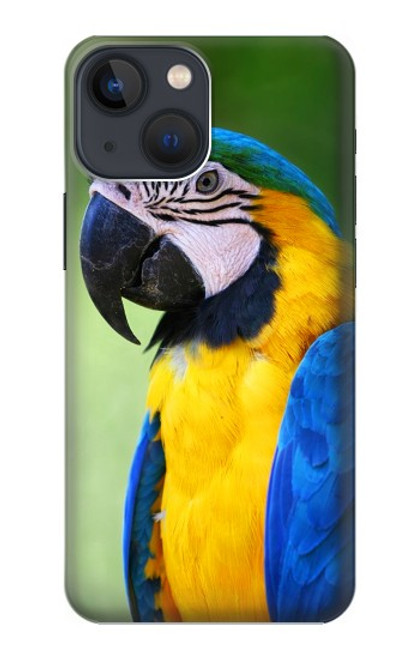 W3888 Macaw Face Bird Hard Case and Leather Flip Case For iPhone 13 mini