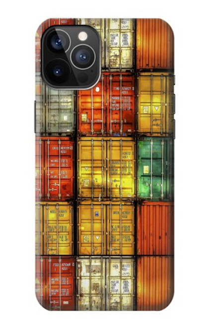 W3861 Colorful Container Block Hard Case and Leather Flip Case For iPhone 12, iPhone 12 Pro