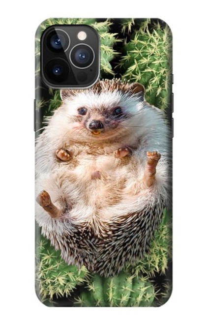 W3863 Pygmy Hedgehog Dwarf Hedgehog Paint Hard Case and Leather Flip Case For iPhone 12, iPhone 12 Pro