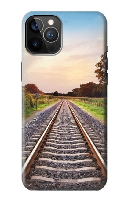 W3866 Railway Straight Train Track Hard Case and Leather Flip Case For iPhone 12, iPhone 12 Pro