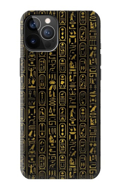 W3869 Ancient Egyptian Hieroglyphic Hard Case and Leather Flip Case For iPhone 12, iPhone 12 Pro
