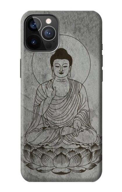 W3873 Buddha Line Art Hard Case and Leather Flip Case For iPhone 12, iPhone 12 Pro