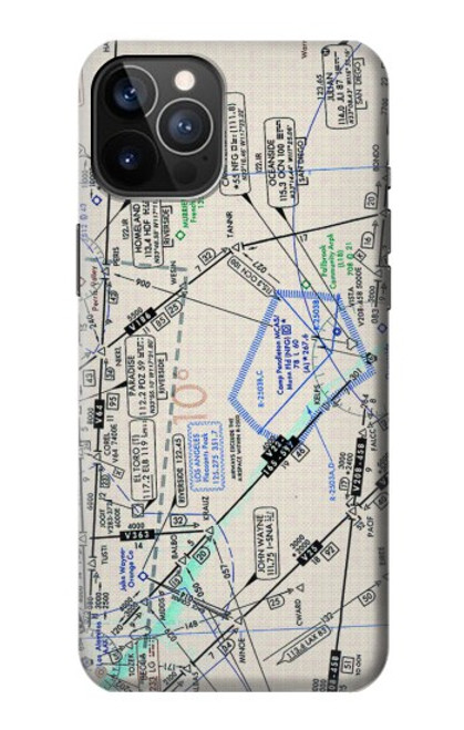 W3882 Flying Enroute Chart Hard Case and Leather Flip Case For iPhone 12, iPhone 12 Pro