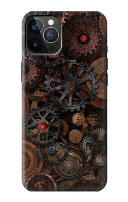 W3884 Steampunk Mechanical Gears Hard Case and Leather Flip Case For iPhone 12, iPhone 12 Pro