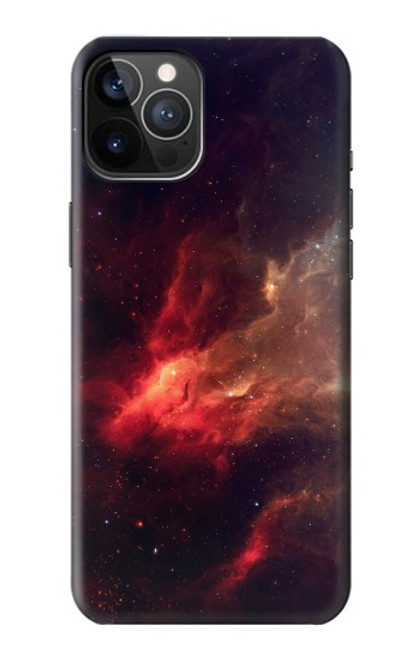 W3897 Red Nebula Space Hard Case and Leather Flip Case For iPhone 12, iPhone 12 Pro