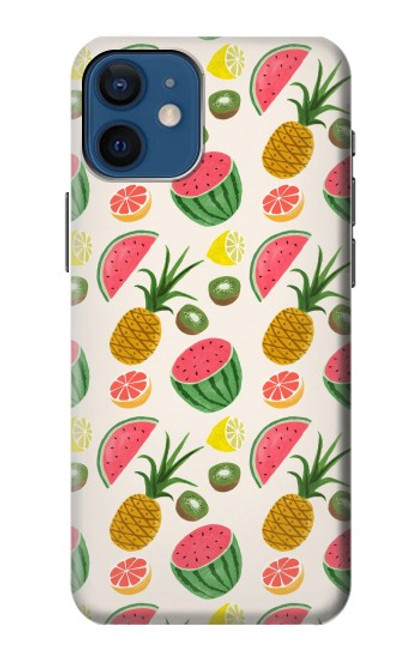 W3883 Fruit Pattern Hard Case and Leather Flip Case For iPhone 12 mini