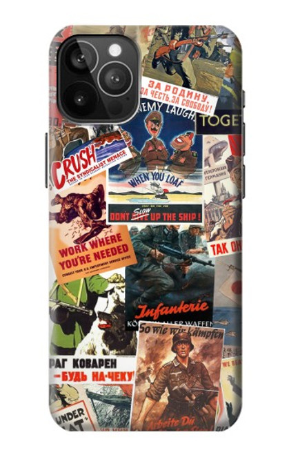 W3905 Vintage Army Poster Hard Case and Leather Flip Case For iPhone 12 Pro Max