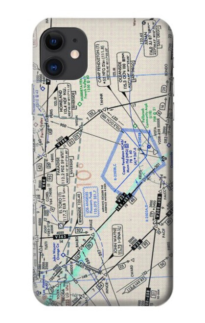 W3882 Flying Enroute Chart Hard Case and Leather Flip Case For iPhone 11