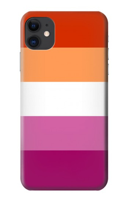 W3887 Lesbian Pride Flag Hard Case and Leather Flip Case For iPhone 11