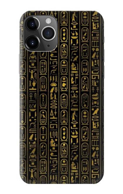 W3869 Ancient Egyptian Hieroglyphic Hard Case and Leather Flip Case For iPhone 11 Pro