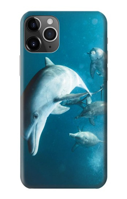 W3878 Dolphin Hard Case and Leather Flip Case For iPhone 11 Pro