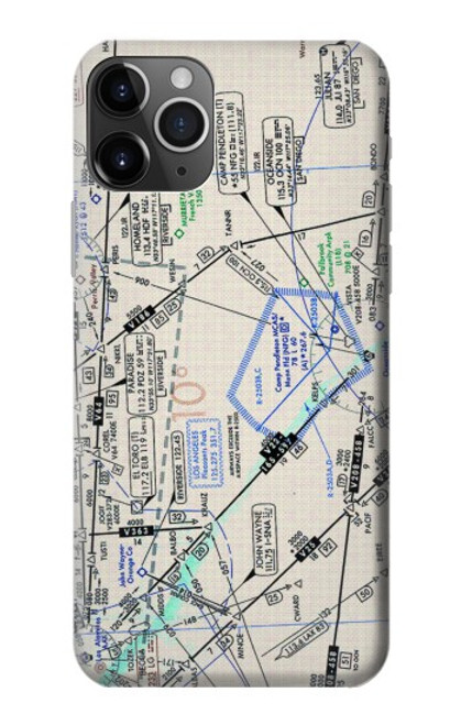 W3882 Flying Enroute Chart Hard Case and Leather Flip Case For iPhone 11 Pro