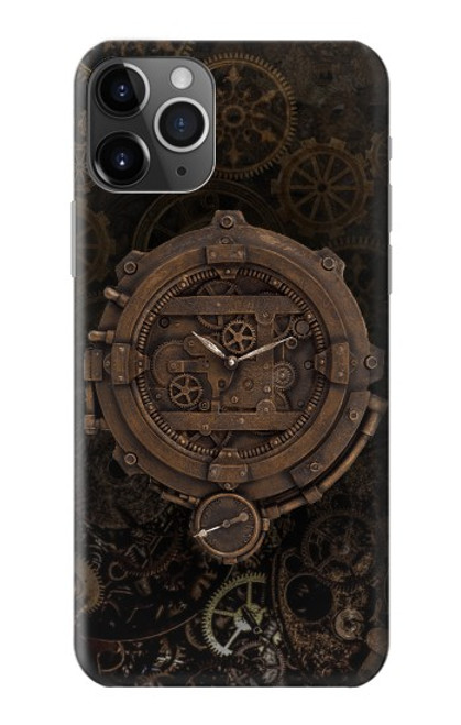 W3902 Steampunk Clock Gear Hard Case and Leather Flip Case For iPhone 11 Pro