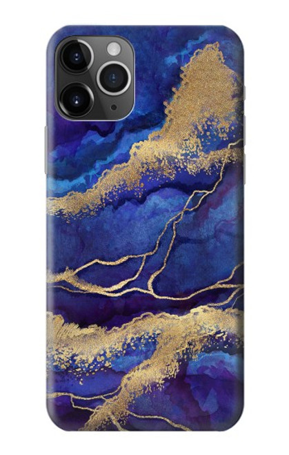 W3906 Navy Blue Purple Marble Hard Case and Leather Flip Case For iPhone 11 Pro Max