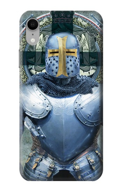 W3864 Medieval Templar Heavy Armor Knight Hard Case and Leather Flip Case For iPhone XR