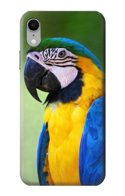 W3888 Macaw Face Bird Hard Case and Leather Flip Case For iPhone XR