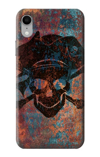 W3895 Pirate Skull Metal Hard Case and Leather Flip Case For iPhone XR