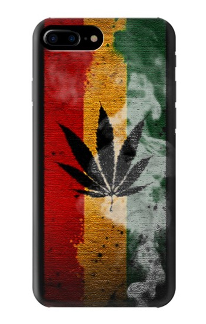 W3890 Reggae Rasta Flag Smoke Hard Case and Leather Flip Case For iPhone 7 Plus, iPhone 8 Plus